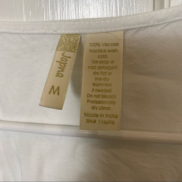 Japna Crop Top Womens Size Medium Spring Sexy Sleeveless Button Up Tie Front M - Picture 6 of 8